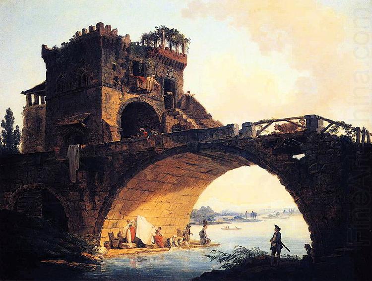 Hubert Robert The Old Bridge china oil painting image